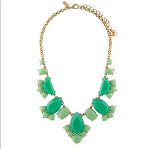 Vintage Kate Spade Day Tripper Bib Statement Necklace Emerald Green